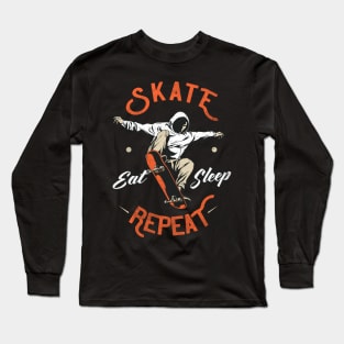 Eat Sleep Skate Repeat Long Sleeve T-Shirt